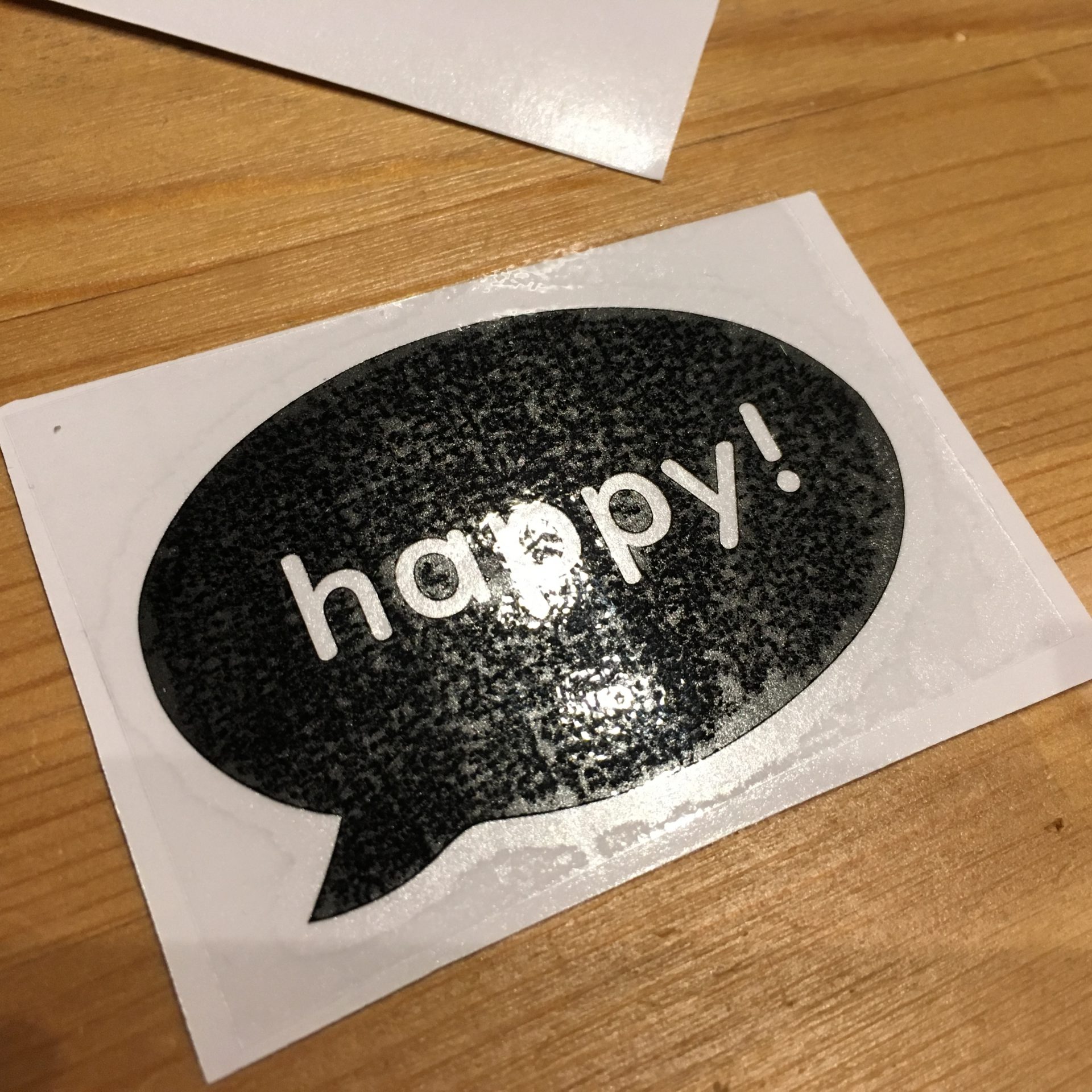 転写シートを貼った状態