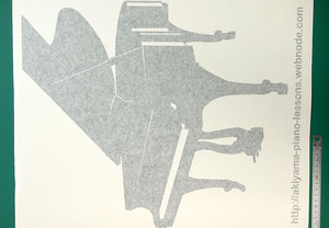 カッティング用シートでリアルにグランドピアノ再現！