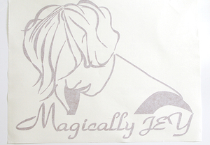 美容室のディスプレイ用カッティングステッカー