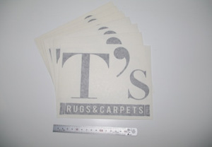 手書き風も表現可能！敷物屋さんのカッティングステッカー（カッティングシート含む）の製作