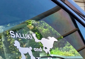 切り文字ステッカーで珍しい犬種も分かりやすく♪
