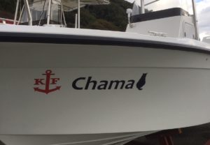 カッティングシートで、クルーザーの守り神“船乗り猫”ができました！