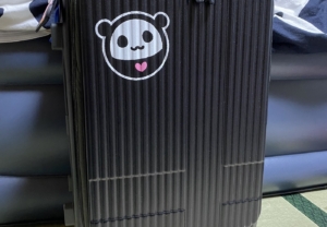 シンプルなキャリーケースにオリジナルステッカーを！