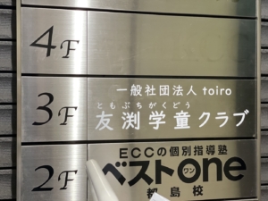 和気あいあいとした学童クラブのカッティングサイン