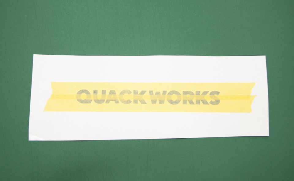 マスキングテープを貼った状態