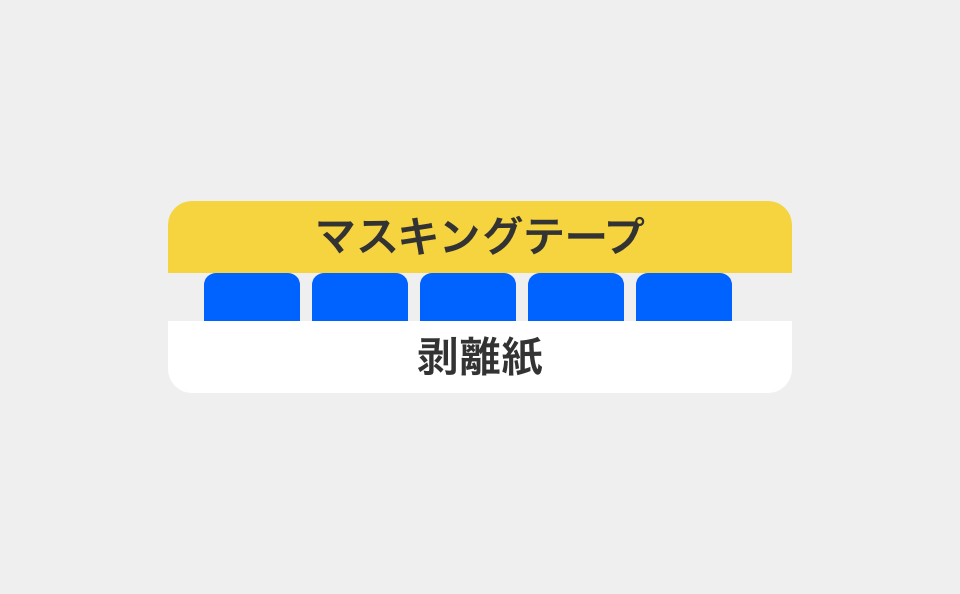 マスキングテープが貼られた状態の図