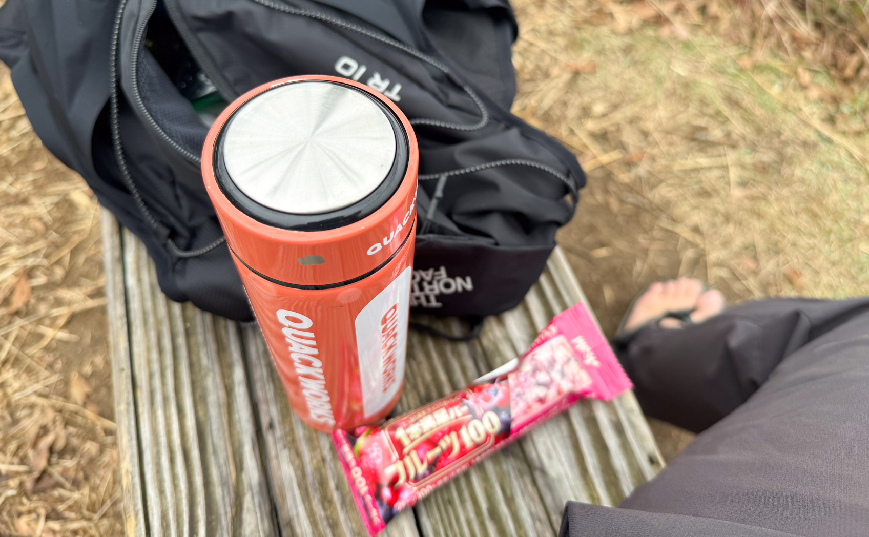 トレイルランニングに水筒を持っていった