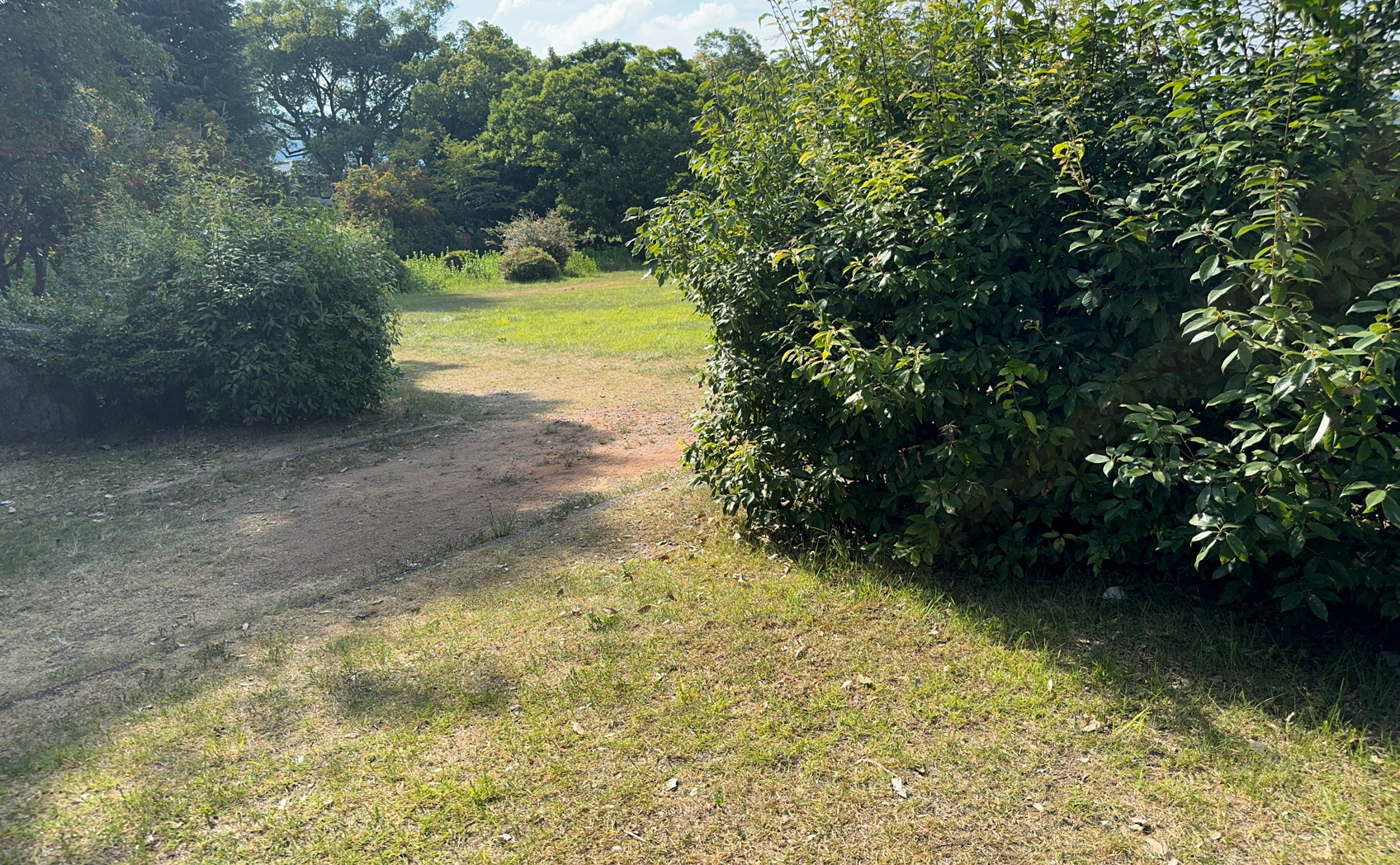 影を避けて歩く