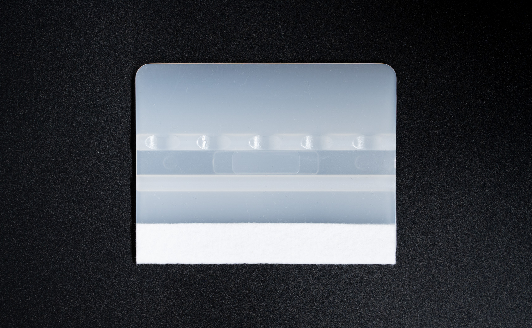 フェルト付きスキージー (透明・ソフト・フェルト白）